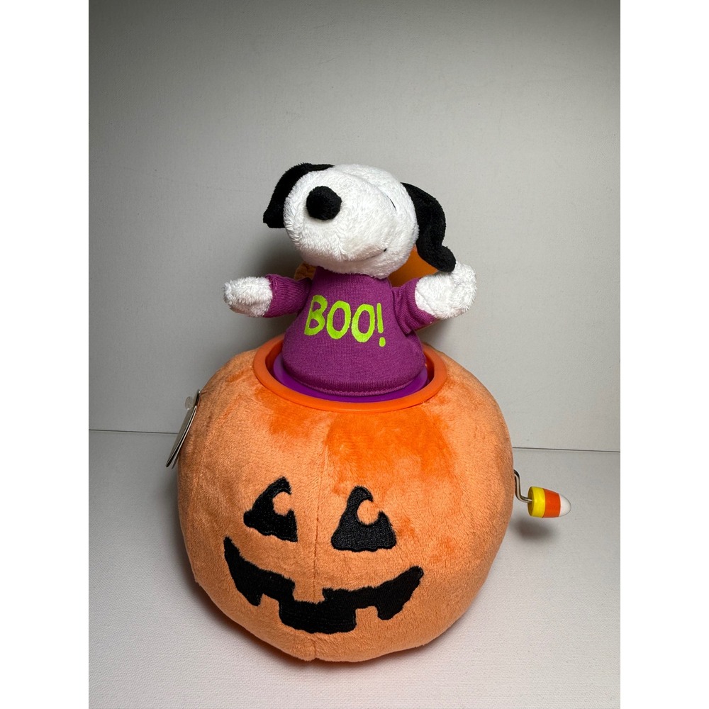 NWT Vintage Hallmark Halloween Snoopy "Peek-a-boo" Pumpkin Jack-in-Latern